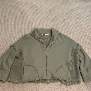 Free People Beach Sage green Knit Sweatshirt
